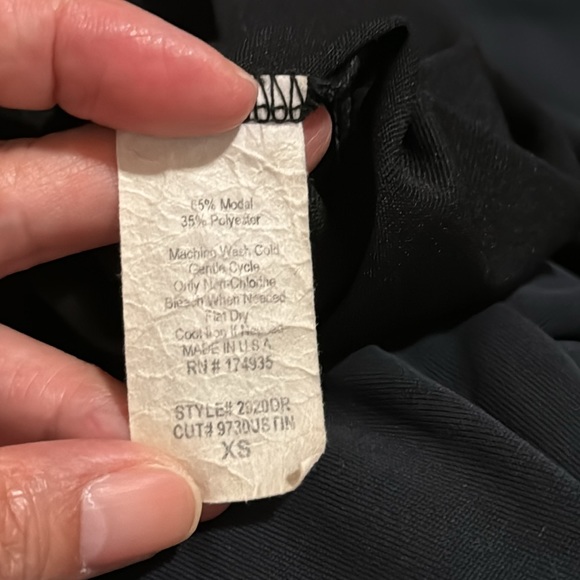 Allison Joy Lexi Knot Stretch Modal Jersey Sleeveless Mini Dress Black LBD-XS - Picture 9 of 9